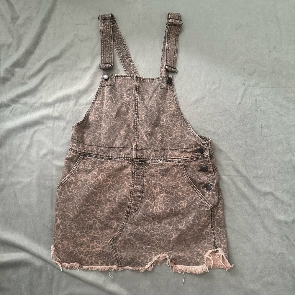 Free People Brown Leopard Print Mini Dress